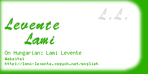 levente lami business card